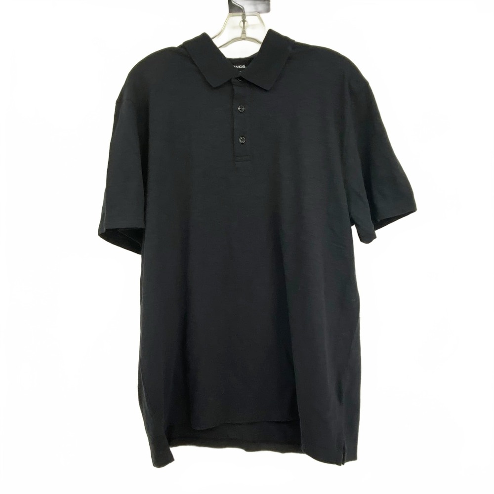 Vince Blue Cotton Polo Shirt | Men’s L Short Sleeve Casual